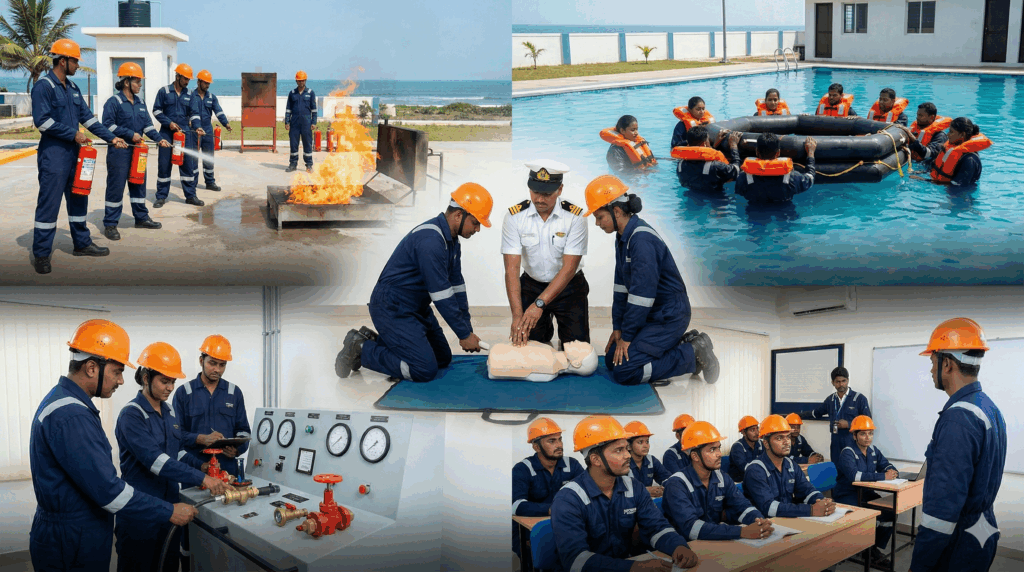 Starting a career in the Merchant Navy begins with the right foundation. Essential entry-level STCW courses in India, from Basic Safety Training (BST) to specialized tanker and cruise ship certifications. HIMT’s DG Shipping-approved courses prepare you for the realities of life at sea, improve your safety mindset, and strategically position you for high-paying roles in the global shipping industry.